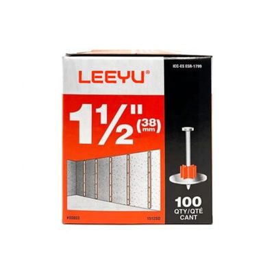 가연 1-1/2 in. / Washer와 함께 38mm 드라이브 핀 100 패키지 포인트 절단 포인트 날카로운 포인트