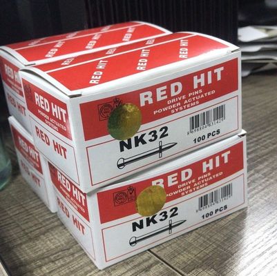 콘크리트 네일 RED HIT 6.8*11 전력 부하 및 평면 머리 스타일의 NK32 드라이브 핀