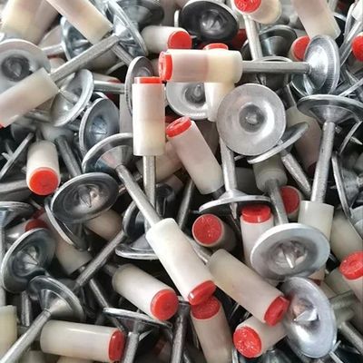200PCS 패키지 8mm 헤드 둥근 손톱 철판 및 콘크리트 벽 천장 고정 장치