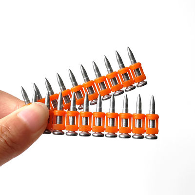 ISO 표준 3.0mm 턱 지름 강화 된 강철 가스 핀 샷 톱니 콘크리트