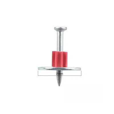 7.6mm 헤드 지름 25mm 스틸 세척기 PDW 콘크리트 핀을위한 고속 스틸 손톱