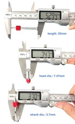 PD52 파우더 액티에이팅 네일 포너의 콘크리트 샷 네일용 스틸 헤드 드라이브 핀 52mm