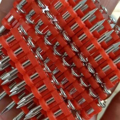 6.3mm 평면 머리 가스 콘크리트 손톱 건설 재료용 플라스틱 스트립 고정장치