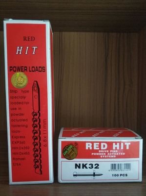 32mm RED HIT 콘크리트 손톱 천장 클립과 12mm 세탁기 디아로 천장을 고정하십시오.