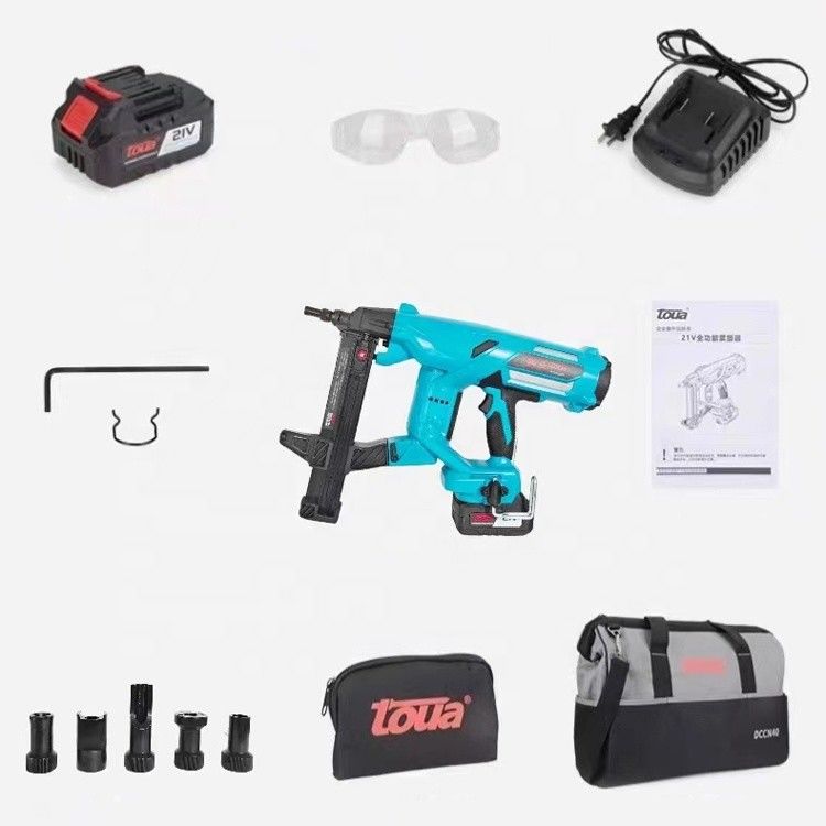 DCCN40A 무선 콘크리트 벽 프레임 스틸 못 총 Ni-MH 21V 4000mAh 배터리 100J