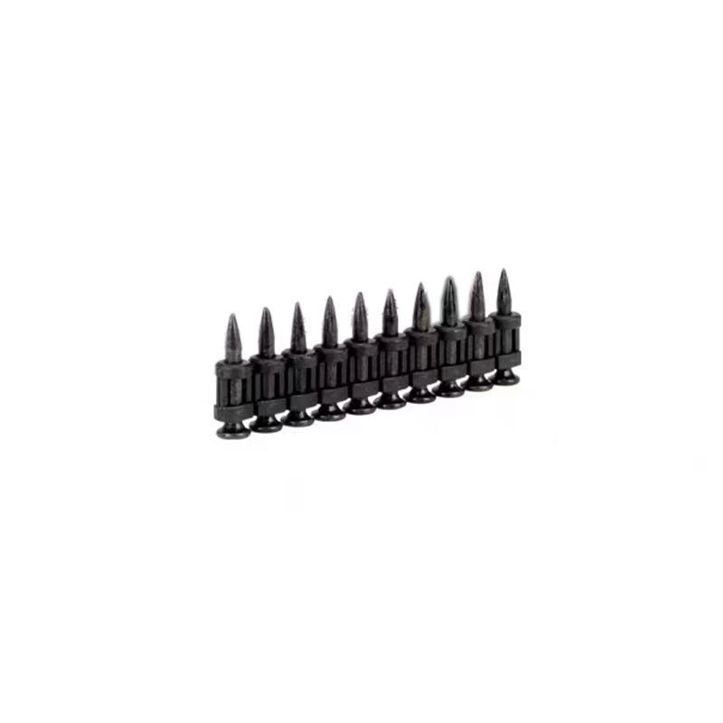 3.0mm 턱 지름 가스 톱니 총에 대한 검은 강철 콘크리트 손톱 무거운 용량 고정 장치
