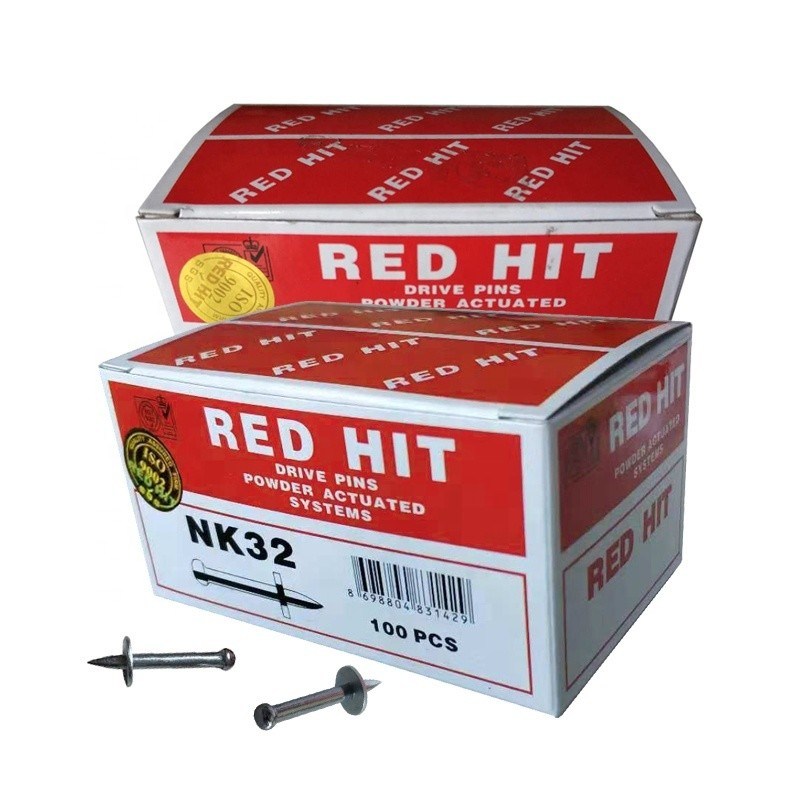 32mm RED HIT 콘크리트 손톱 천장 클립과 12mm 세탁기 디아로 천장을 고정하십시오.